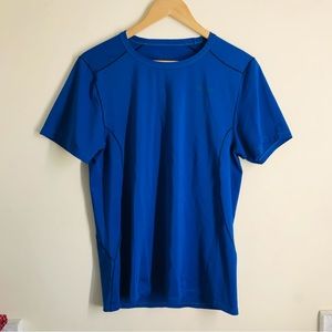 Patagonia Short Sleeve Performance Baselayer Shirt Blue Mens size M